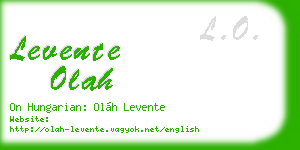 levente olah business card