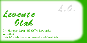 levente olah business card